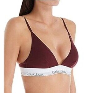 Calvin Klein Women's Modern Cotton Unlined Triangle Bralette Size 32B